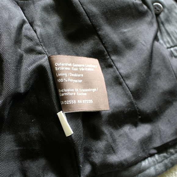 Danier | Genuine Leather Black Jacket Utility Moto - Picture 4 of 8